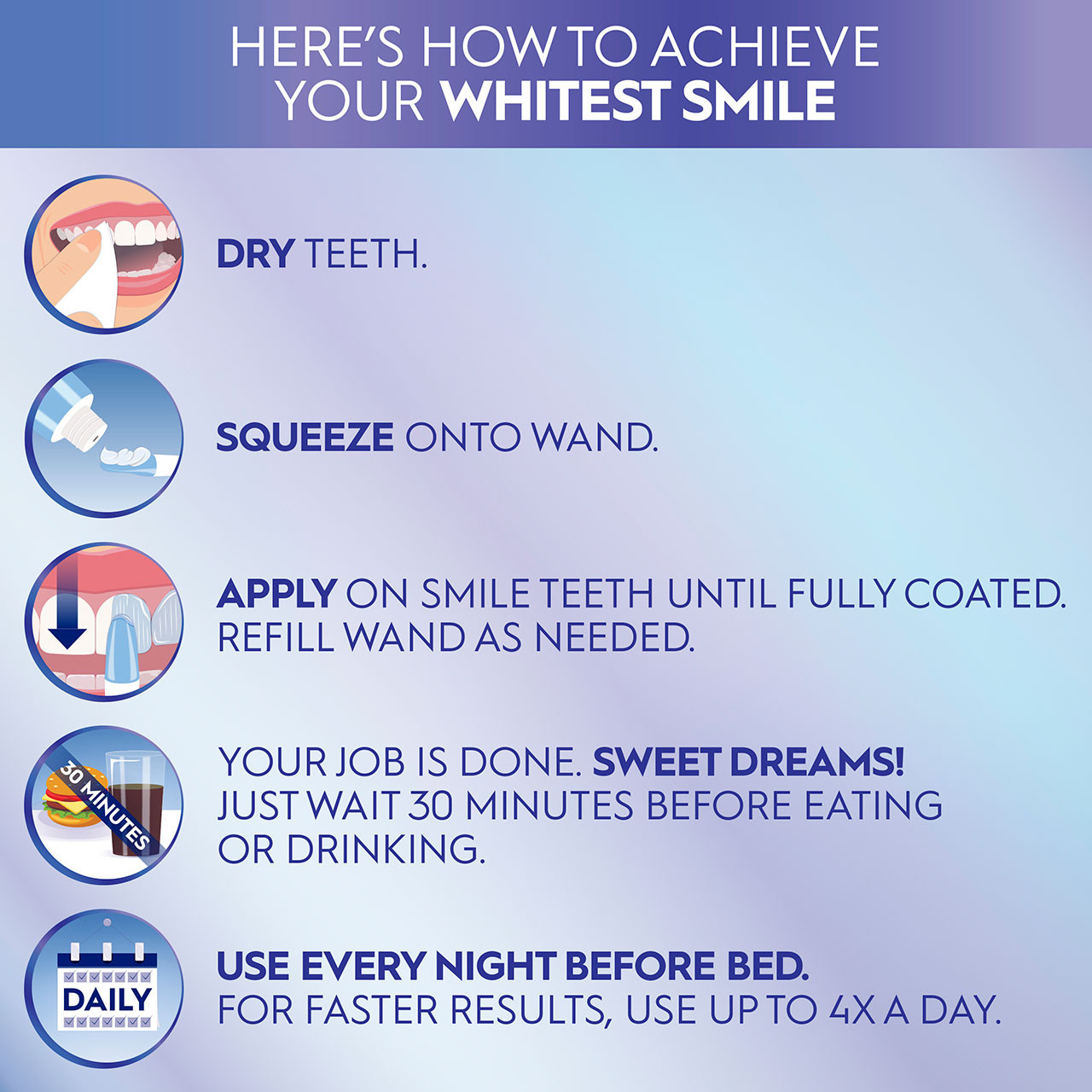 Oral-B 3DWhite Daily Whitening Serum Overnight Freshness Kiegészítők Kék | HU_OB89526