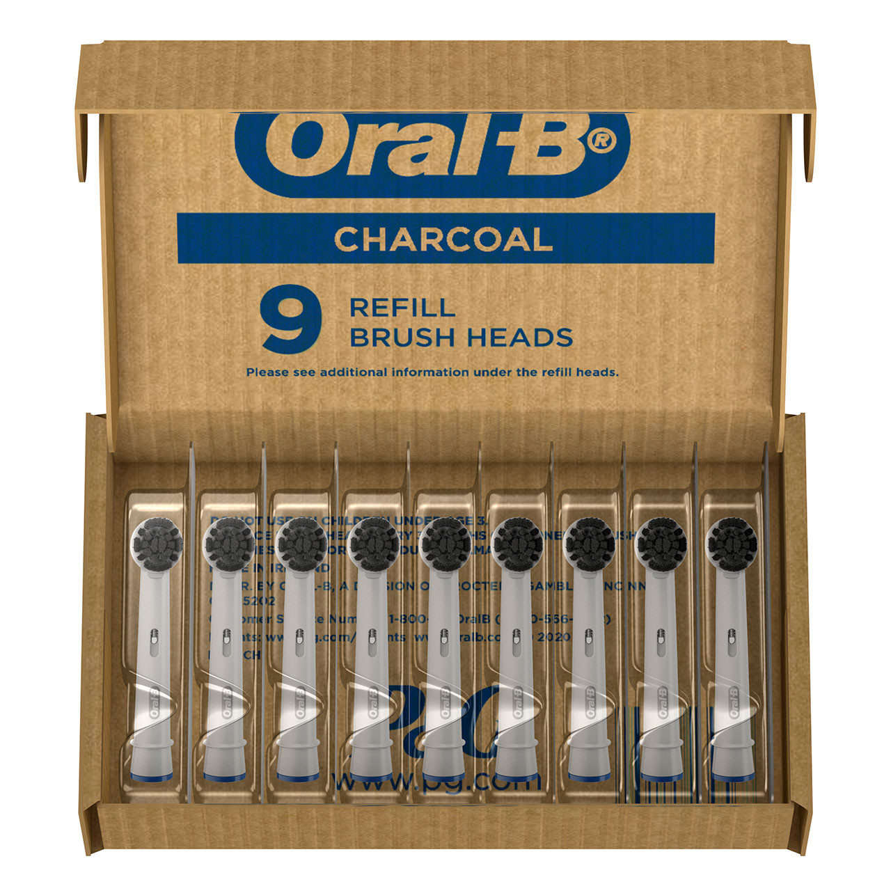 Oral-B Charcoal bristles Egyebek Brush Heads Szürke | HU_OB29572