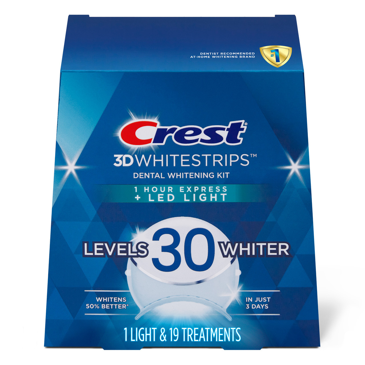 Oral-B Crest 3DWhitestrips Dental Whitening Kit 1 Hour Express + LED Kiegészítők Világos | HU_OB95994