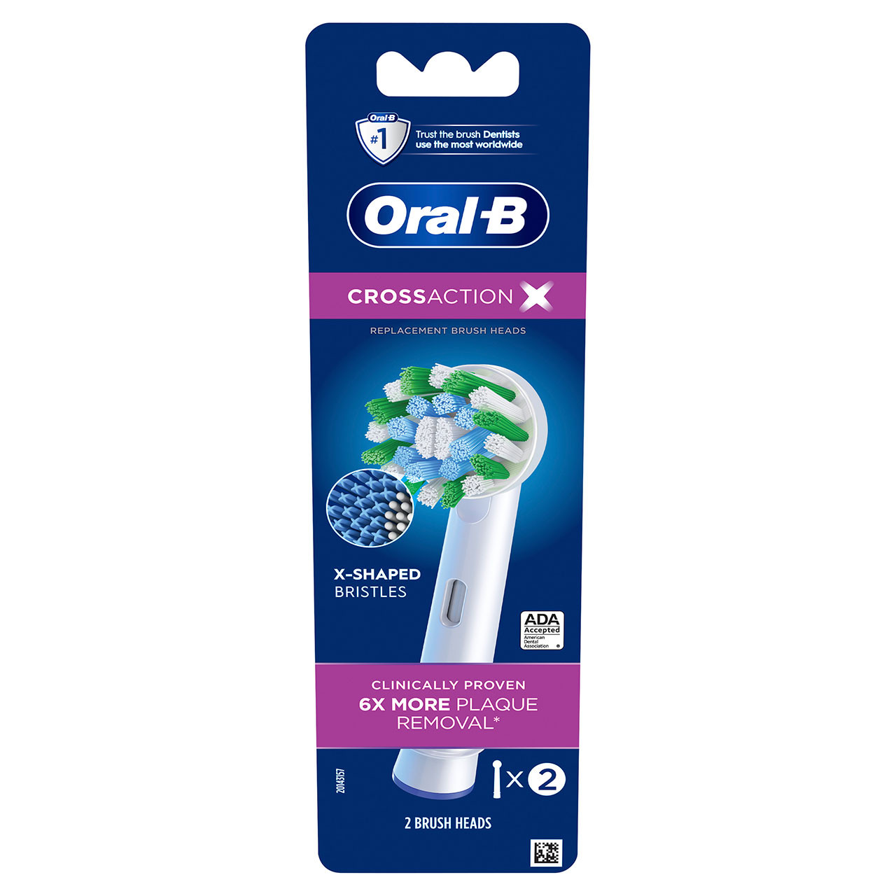 Oral-B CrossAction X-Filament Egyebek Brush Heads Fehér | HU_OB71736