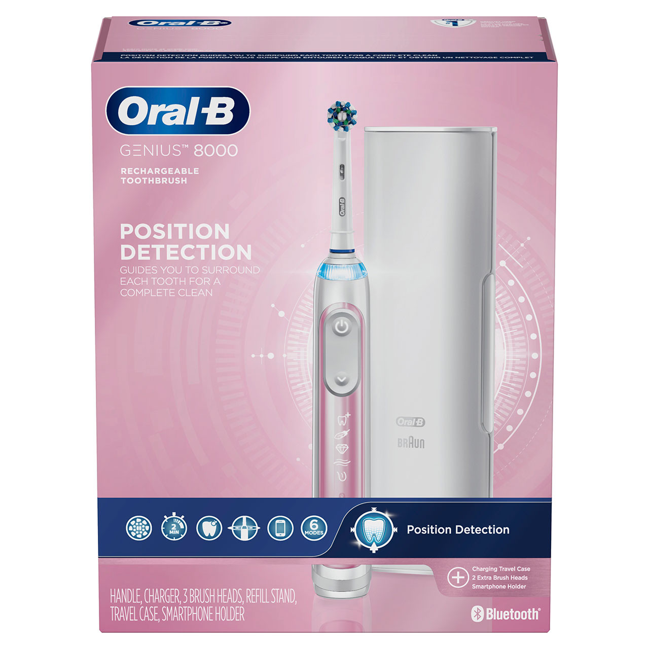 Oral-B Genius 8000 Rechargeable Genius sorozat Rózsaszín | HU_OB54524