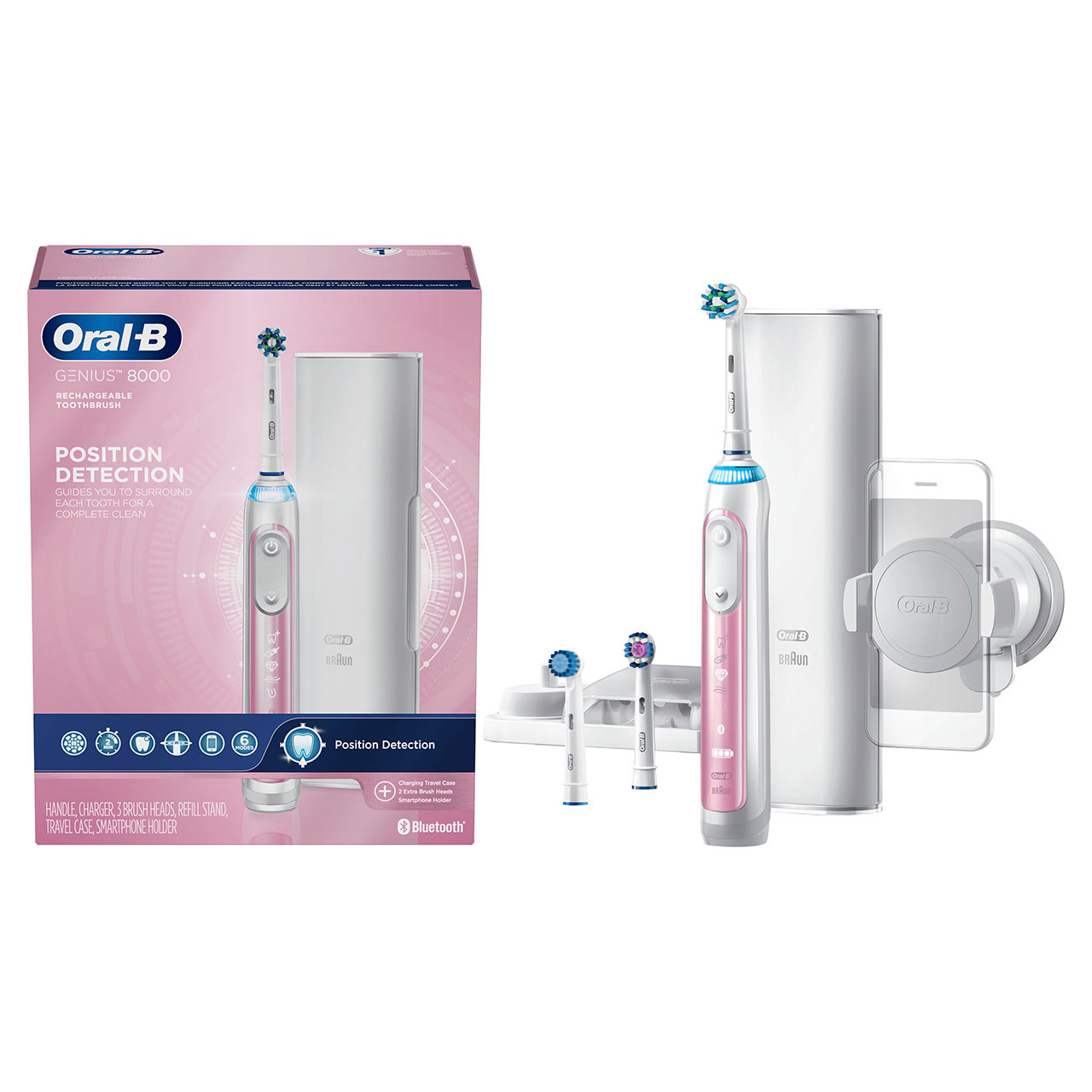 Oral-B Genius 8000 Rechargeable Genius sorozat Rózsaszín | HU_OB54524