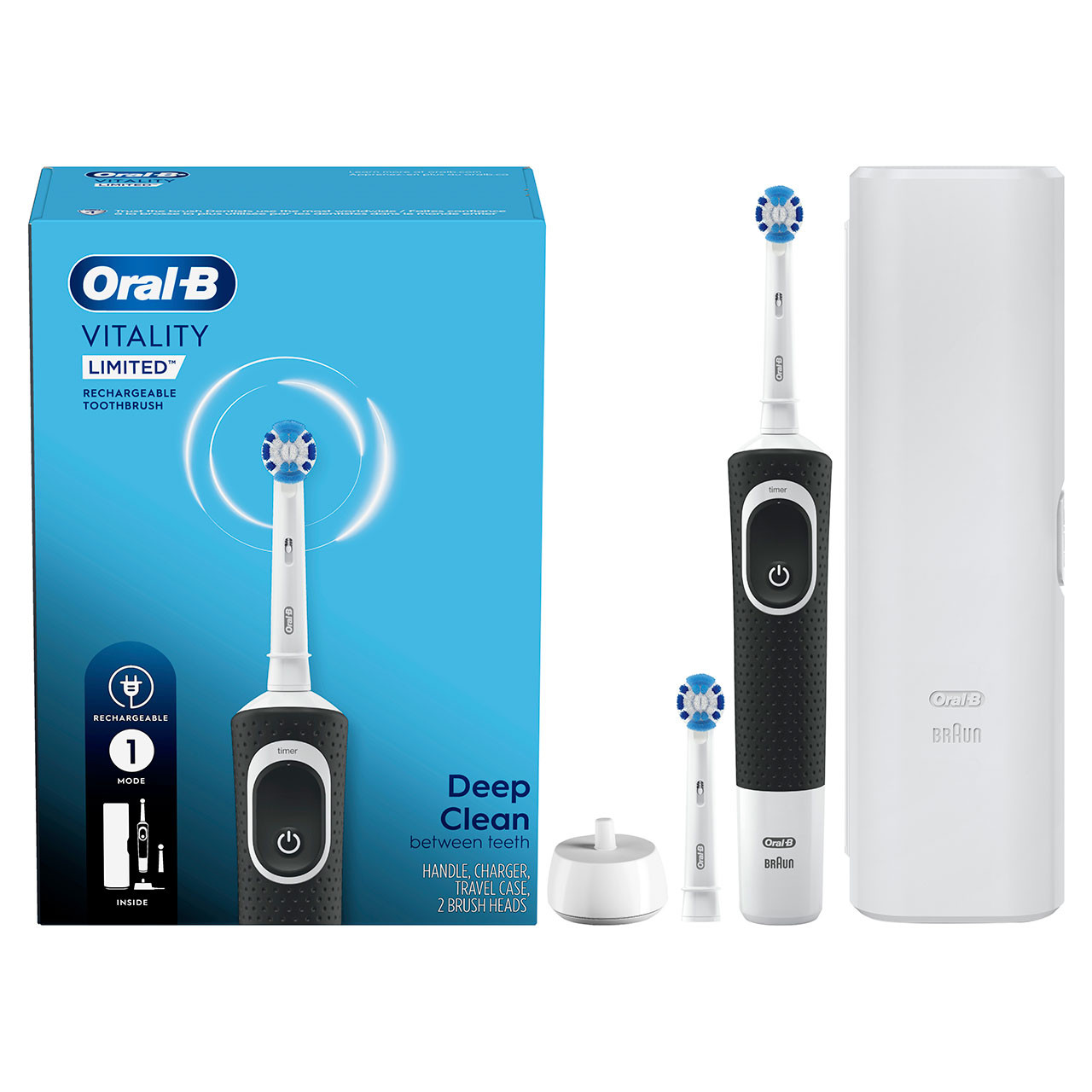 Oral-B Vitality Limited Rechargeable Pro sorozat Fehér Fekete | HU_OB82859