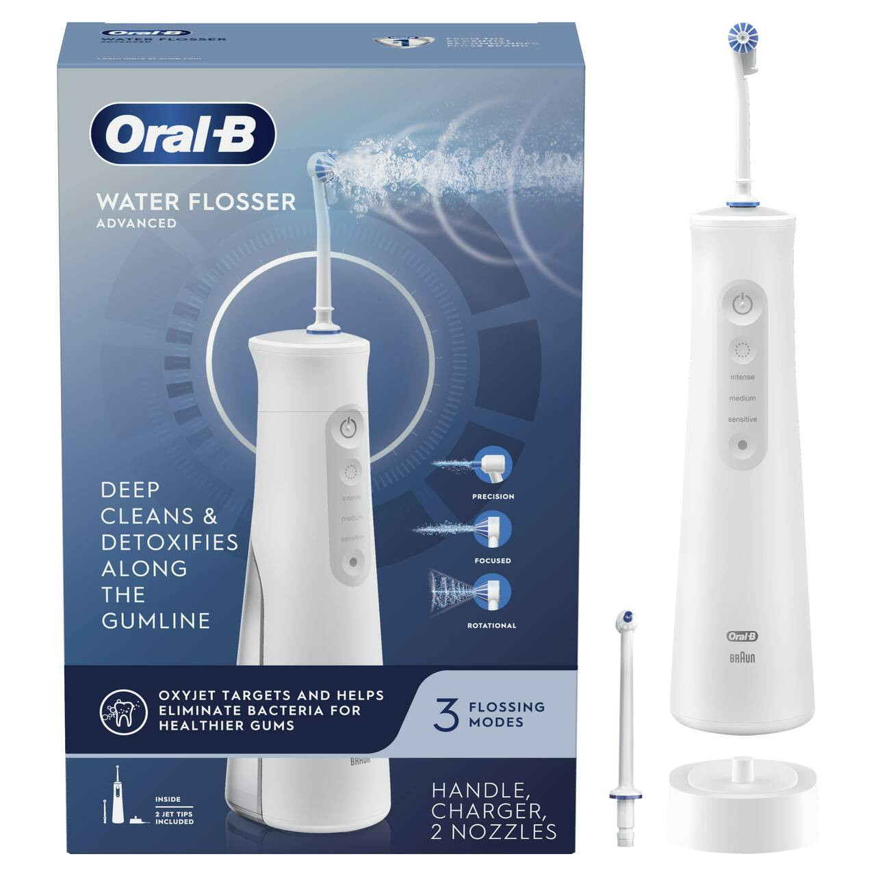 Oral-B Water Flosser Advanced, Portable Oral Irrigator Handle Kiegészítők Fehér | HU_OB84425